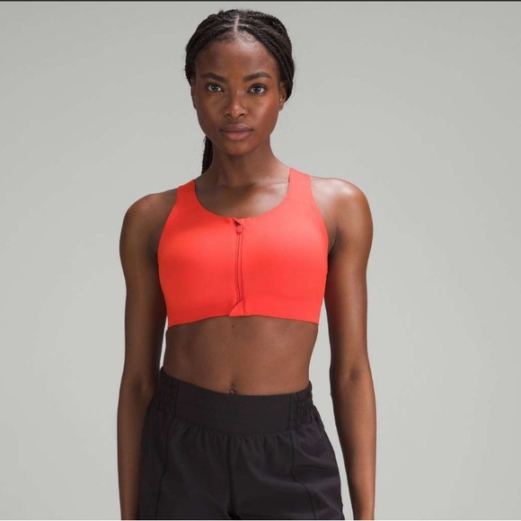 Lululemon Enlite Front-Zip Bra High Support Full Coverage 38DD Solar Orange NWOT - Picture 1 of 5